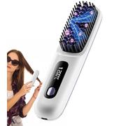 Xijobido Cordless Straightener, Cordless Portable Straightener Brush, Ceramic Comb with Led Display 3 Temperature Settings Professional Styler for Wet and Dry Travel Salon Styling