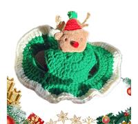 Xijobido Crochet Cat Hat | Cute Soft Knitted Santa Claus Decoration - Christmas Cat Santa Hat - for Party Holiday Outside Days Winter Children Kids Boys Girls Youth Teens Family Friends