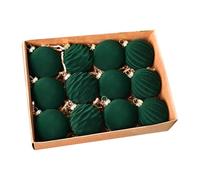 Xijobido Flocked Ornaments, 2.3 Inch Velvet Christmas Tree Balls Decorations, Shatterproof Breakable Holiday Decoration Enhance Celebrations in Winter Entryway Family Farmhouse