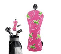 Xijobido Golf Club Head Cover, Funny Strawberry Driver Shield, Weather-Resistant Stylish Golf Club Head Covers for Outdoor Practice Driving Range Vacation Travel Clubhouse