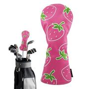 Xijobido Golf Head Covers, Funny Strawberry Driver Shield, Weather-Resistant Stylish Golf Club Head Covers for Outdoor Practice Driving Range Vacation Travel Clubhouse