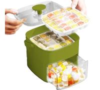 Xijobido Ice Tray Mold,Chilling Cube Making Mold with Lid - Press-Type Design Easy Release Ice Making Aid for Daily Life Kitchen Gathering Picnic Camping