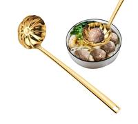 Xijobido Kitchen Soup Spoon, Kitchen Cooking Long Spoon for Soup, Heat Resistant Ergonomic Grip Meal Prep Utensil for Chinese Cuisine Hot Pot Restaurant Commercial Wedding