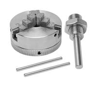 Xijobido Lathe Chuck - Small Wood Lathe 3 Jaw,Self-Centering Precision Collet Drill Accessories for Industrial Workshop Hobbyist Repair Factory