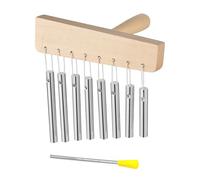 Xijobido Percussion Chimes | 8 Tone Wooden Wind Instruments | Solid Aluminum Tube Musical Device with Stick for Attention School Yoga Garden Indoor Room Home Men Women