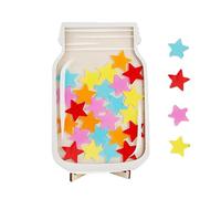 Xijobido Reward Jar with Star Tokens, Magnetic Reward Jar for Kids, Reward Jar with Stars, Good Behaviour Chart Reward Pot, Magnetic Reward Chart for Boy Girl, Reward Jar for Classroom