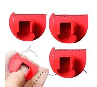 Xijobido Sewing Templates - 2/3/4mm Edge Lock Sewing Gauge Needle Gauge Ruler | Finger Quilting Ruler Knitting Needle Measuring Tool with Thumb Guide for Machine Collars Cuffs