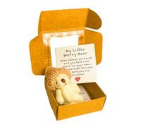 Xijobido Stuffed Bear,Handmade Little Plush Bear in Box | Soft Positive Home Decor with Inspirational Card Handmade Pet Buddy for Women Boys Girls