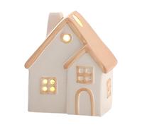 Xijobido Tea Candle Holder Stand | Table Cottage-Shaped Tea Light Holder - Ceramic Statue Countryside Ornament for Entryway Reception Yoga Bathroom Meditation