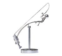 Xijobido The Fisherman Balancing Sculpture - 9.84x2.36x4.72 In Kinetics Fishing Sculpture | Metal Fishing Statue | Balances Art Sculptures | Fishings Rod Balances Arts | Fisherman Home Decoration