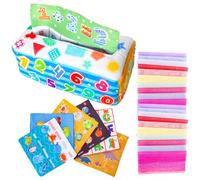Xijobido Tissue Box Sensory Toy,Play for and | Toy, Learning for 0-36 Month, Development, Educational Manipulative Preschool Learning Toys