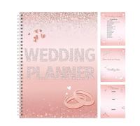 Xijobido Wedding Planner Book | Wedding Checklist Planner for Bride - Stationery Countdown Notebook Aesthetic Scrapbook for Couples His Hers
