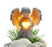 Xijobido Yard Stake Decor,2D Flat Waterproof Praying | Angel Hugging Heart Acrylic Stake for Garden | for Patio Pathway Lawn Porch Farmhouse Farm Plant Pot