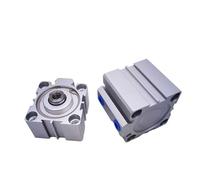 XIJQKTWT 1pcs Air Cylinder SDA40 Series Pneumatic Compact Type 32mm Bore to 5 10 15 20 25 30 35 40 45 50mm 60 70 80 90 100MM Stroke(SDA40-70)
