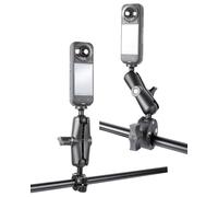xik 2 in 1 Camera Clamp Mount Bike Motorcycle Handlebar Mounts, Super Clamp Mount with Dual 360° Ball Heads, Compatible with Insta360 X5 X4 X3 RS, GoPro Hero 12 11 10 9 8 7 6 5 Max and Action Cameras