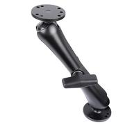 xik Aluminum Alloy 9.1" Long arm Fish Finder Mount with C Size 1.5"/38mm Ball doul AMPS Hole Round Plates, Compatible with Lowrance, Humminbird, Raymarine