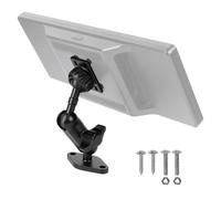 xik Aluminum AMPS Mount for 7-11" CarPlay Screen, [4-Button Lock][360° Rotation ] Universal AMPS Drill Mount Plate with Rhombic Design, Industry Standard Hole Pattern