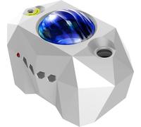 XIKDJ Bluetooth Music Speaker with North Light Galaxy Starry Sky Projector, Space Aurora Night Light, Nebula Moon Lamp. for Home Decoration,White