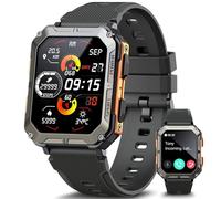 XIKDJ Military Smart Watches for Men(Answer/Dial), 1.83''Rugged Outdoor Smartwatch Health Fitness Tracker, 5ATM Waterproof,123 Sport Modes Tactical Pedometer Smart Watch for Android Ios,B
