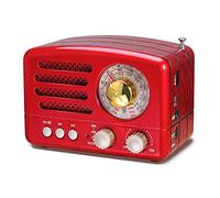 XIKDJ Portable Vintage Retro Radio AM FM SW Bluetooth Speaker TF Card Slot USB Charging Home Travel Mini Radio,Suitable for Square Dance/Party/Outdoor Sports,A