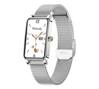 XIKDJ Smart Watch for Men And Women, 1.4 Inch Fitness Watch for Iphone Android Phones, IP68 Waterproof Sports Watch with Spo2/Heart Rate/12 Sports Modes,Silver