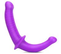 XIKDJ Strapless Strap-On Dildo - Realistic Silicone Dildo for Anal Vagina Stimulation, Double Dong Adult Sex Toy for Male Female Lesbian,13.3In Dildo for Couple Pegging Sex Fun