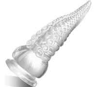 XIKDJ Tentacle Dildo for Women 8 Inch Huge Dildo,Strong Suction Cup, Thick Dildo,Clear TPE Monster Dildo,Anal Dildo,Butt Plug,Bad Dragon Dildo,Prostate Massager, Adult Sex Toys
