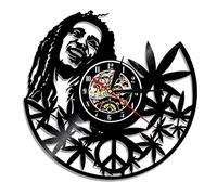 XIKDJ Wall Clock. Bob Marley-Vinyl Record Wall Clock. Wall Clock Retro Vintage Decorative for Cafe Bar Bedroom