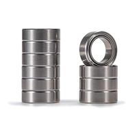 XIKE 10 Pack MR148ZZ Ball Bearings 8x12x4mm, Chrome Steel 100Cr6 & Pre-Lubricated, Double Metal Seals for Miniature & Small Devices.