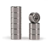 XIKE 10 Pack MR62ZZ Ball Bearings 2x6x2.5mm, Chrome Steel 100Cr6 & Pre-Lubricated, Double Metal Seals for Miniature & Small Devices.