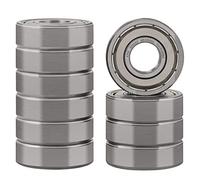 XIKE 10 pcs 6000ZZ Ball Bearings 10x26x8mm Chrome Steel and Pre-Lubricated, 6000-2Z Deep Groove Ball Bearing with Double Metal seals.