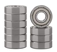 XIKE 10 pcs 6001ZZ Ball Bearings 12x28x8mm Chrome Steel and Pre-Lubricated, 6001-2Z Deep Groove Ball Bearing with Double Metal seals.
