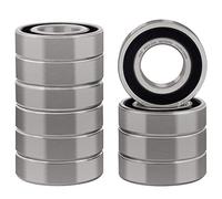 XIKE 10 pcs 6003-2RS Sealed Ball Bearing 17x35x10mm Chrome Steel and Pre-lubricated, 6003RS Deep Groove Ball Bearing with Double Rubber Seals