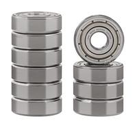 XIKE 10 pcs 603ZZ Ball Bearings 3x9x5mm Chrome Steel and Double Metal Seal, 603-2Z Miniature Deep Groove Ball Bearing.