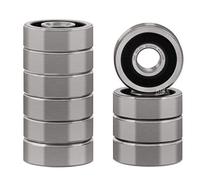 XIKE 10 pcs 604-2RS Ball Bearings 4x12x4mm, Chrome Steel & Double Rubber Seals, Deep Groove Bearing for Small Motors RC Models 3D Printers