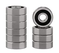 XIKE 10 pcs 605-2RS Ball Bearings 5x14x5mm, Chrome Steel & Double Rubber Seals, Deep Groove Bearing for Small Motors RC Models 3D Printers