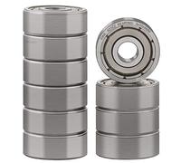 XIKE 10 pcs 623ZZ Ball Bearings 3x10x4mm, Chrome Steel and Double Metal Seal, 623-2Z Miniature Deep Groove Ball Bearing.