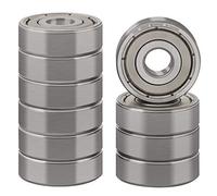 XIKE 10 pcs 626ZZ Ball Bearings 6x19x6mm, Chrome Steel and Double Metal Seal, 626-2Z Miniature Deep Groove Ball Bearing.