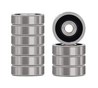 XIKE 10 pcs 634-2RS Ball Bearings 4x16x5mm, Chrome Steel & Double Rubber Seals, Deep Groove Bearing for Small Motors Pumps