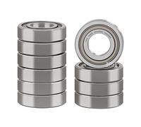XIKE 10 pcs 684ZZ Ball Bearings 4x9x4mm Chrome Steel and Double Metal Seal, 684-2Z Miniature Deep Groove Ball Bearing.