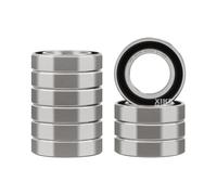 XIKE 10 pcs 689-2RS Ball Bearings 9x17x5mm, Chrome Steel & Double Rubber Seals, Ultra-Thin Deep Groove Bearing for Drones Robotics