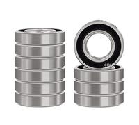XIKE 10 pcs 6900-2RS Ball Bearings 10x22x6mm, Chrome Steel & Pre-Lubricated, Double Rubber Seal for Thin Wall & High Speed Applications.