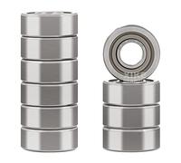 XIKE 10 pcs 693ZZ Ball Bearings 3x8x4mm Chrome Steel and Double Metal Seal, 69-2Z Miniature Deep Groove Ball Bearing.