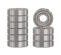 XIKE 10 pcs 695ZZ Ball Bearings 5x13x4mm Chrome Steel and Double Metal Seal, 69-2Z Miniature Deep Groove Ball Bearing.