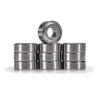 XIKE 10 Pcs MR115ZZ Mini Ball Bearings 5x11x4mm, Bearing Steel and Double Metal Seals, Pre-lubrication, MR115-2Z Deep Groove Ball Bearing with Shields.