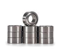 XIKE 10 Pcs MR84ZZ Mini Ball Bearings 4x8x3mm, Bearing Steel and Double Metal Seals, Pre-lubrication, MR84-2Z Deep Groove Ball Bearing with Shields.