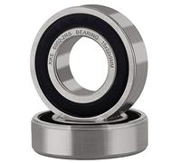 XIKE 2 pcs 6002-2RS Ball Bearings 15x32x9mm Bearing Steel and Double Rubber Seals, 6002RS Deep Groove Ball Bearing with Shields