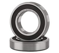 XIKE 2 pcs 6005-2RS Ball Bearings 25x47x12mm Bearing Steel and Double Rubber Seals, 6005RS Deep Groove Ball Bearing with Shields