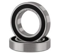 XIKE 2 Pcs 6010-2RS Double Rubber Seal Bearings,Pre-lubricated and Stable Performance and Cost Effective,Deep Groove Ball Bearings (50x80x16mm)