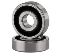 XIKE 2 pcs 6200-2RS Sealed Ball Bearings 10x30x9mm, Bearing Steel and Pre-Lubricated 6200RS Deep Groove Ball Bearing with Double Rubber Seals.